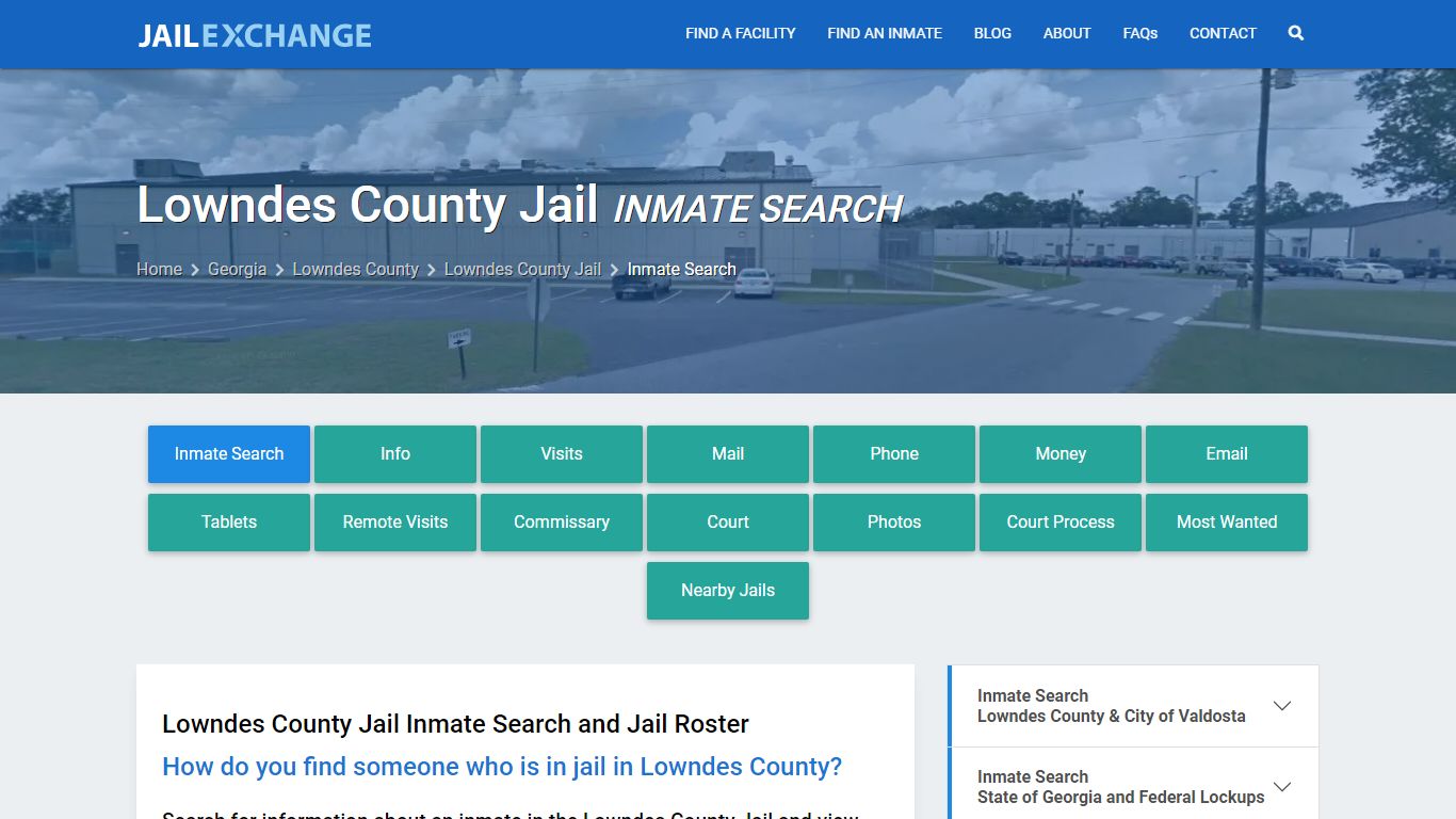 Inmate Search: Roster & Mugshots - Lowndes County Jail, GA
